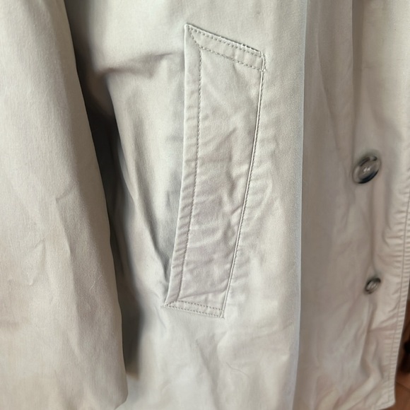 London Fog Trench Coat Shell Size 40 Short Mens Beige - Picture 4 of 6